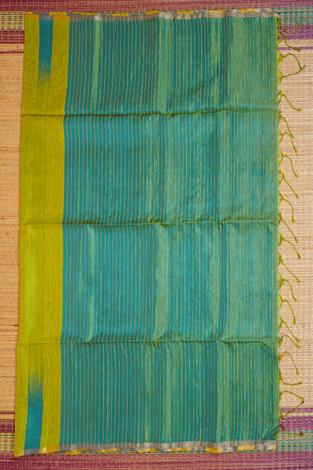 Parrot Green Pure Soft Silk Saree
