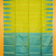 Parrot Green Pure Soft Silk Saree