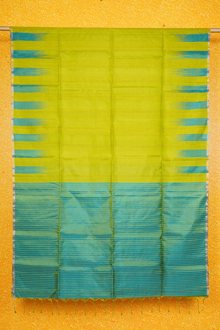 Parrot Green Pure Soft Silk Saree