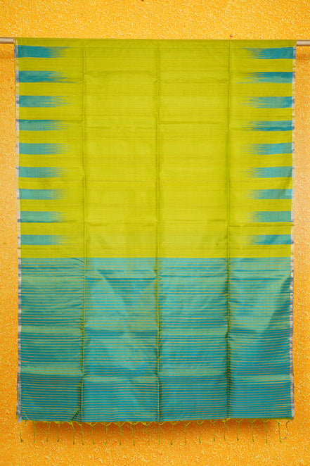 Parrot Green Pure Soft Silk Saree