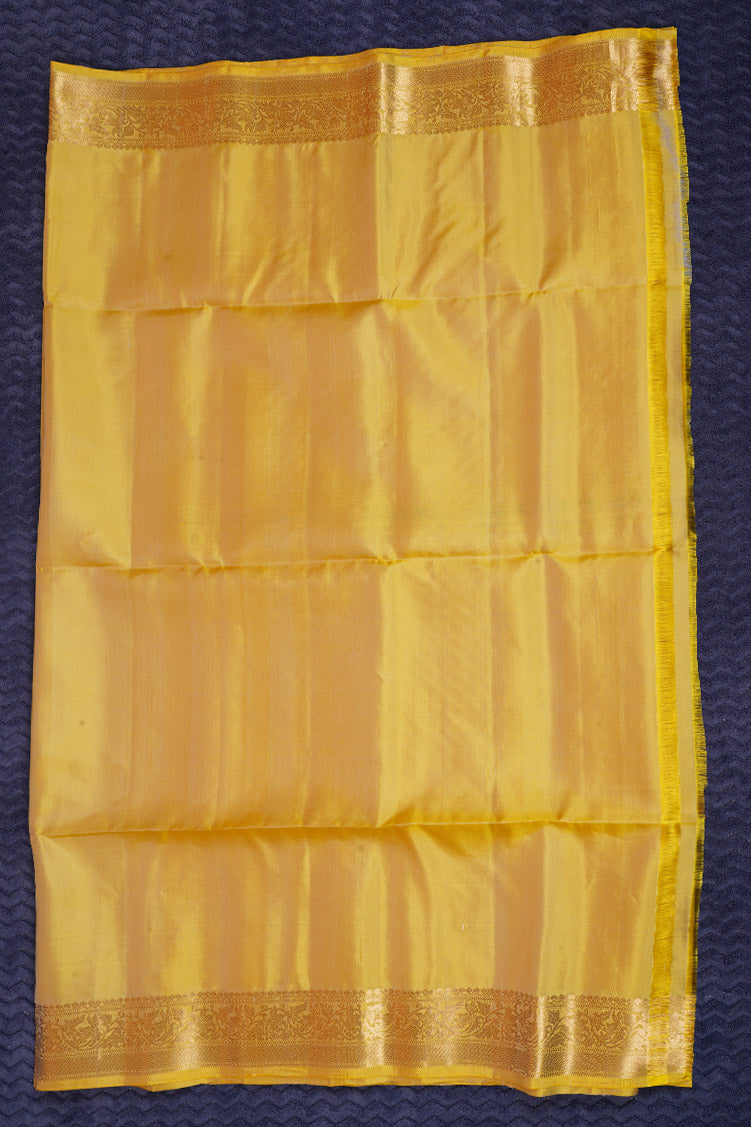 Pastel Yellow Monotone Lightweight Kanchipuram Silk Saree
