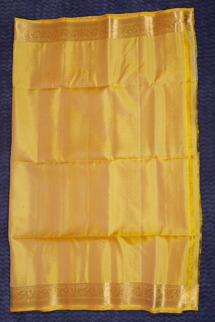Pastel Yellow Monotone Lightweight Kanchipuram Silk Saree