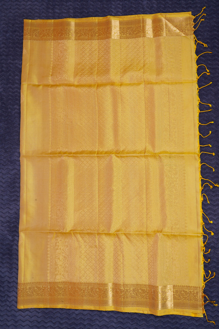 Pastel Yellow Monotone Lightweight Kanchipuram Silk Saree