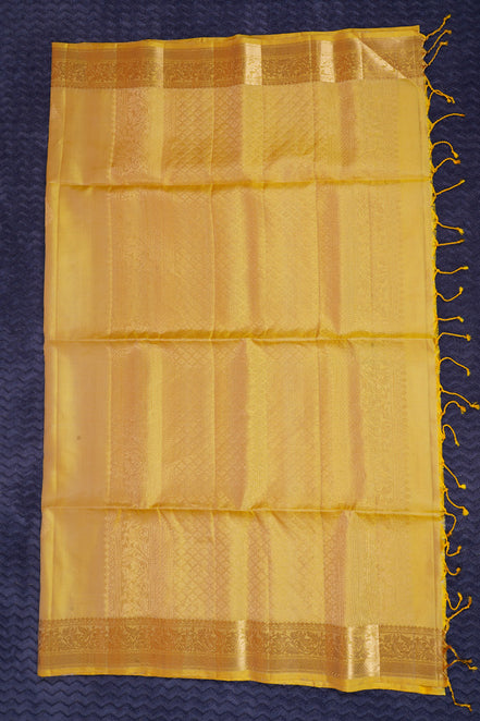 Pastel Yellow Monotone Lightweight Kanchipuram Silk Saree