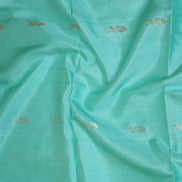 Pastel Green Pure Softsilk Saree with Steel Grey Borders