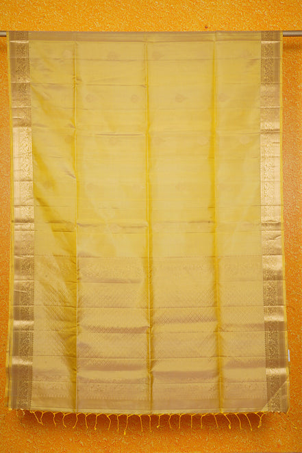 Pastel Yellow Monotone Lightweight Kanchipuram Silk Saree