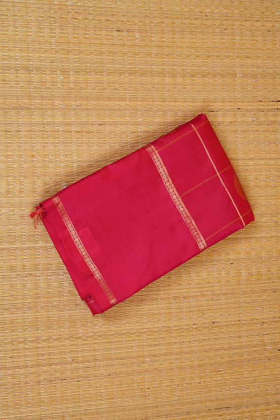 Pink Zari Checks Vintage Kanchipuram Silk Saree