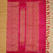 Pink Zari Checks Vintage Kanchipuram Silk Saree