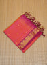 Pink with Yellow Shot Silkcotton Saree with Dark Pink Borders