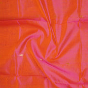 Pink with Yellow Shot Silkcotton Saree with Dark Pink Borders