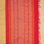 Pure Handloom Chilli Red Rich Cotton Saree