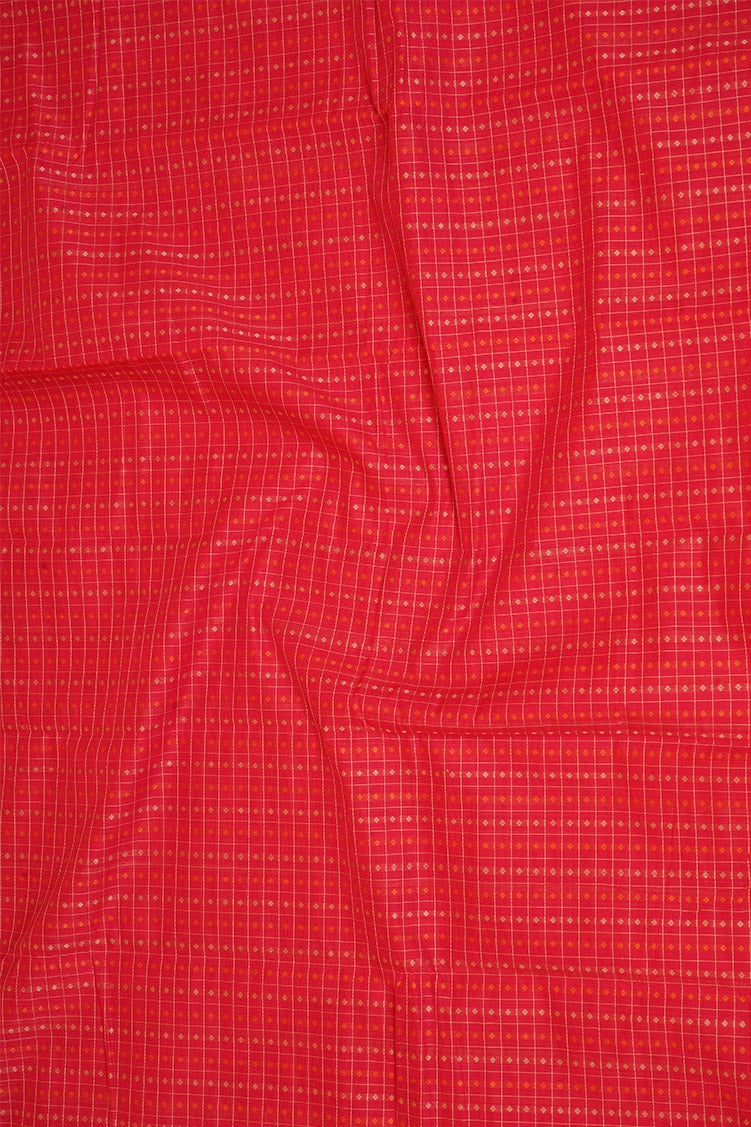 Pure Handloom Chilli Red Rich Cotton Saree