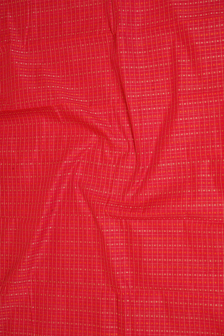 Pure Handloom Chilli Red Rich Cotton Saree