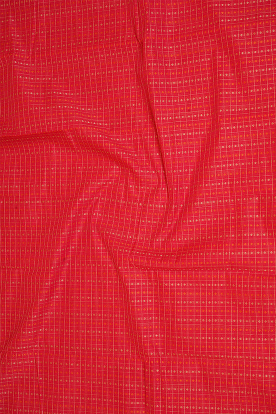 Pure Handloom Chilli Red Rich Cotton Saree