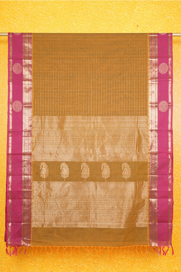 Pure Handloom Honey Coloured Rich Cotton Saree