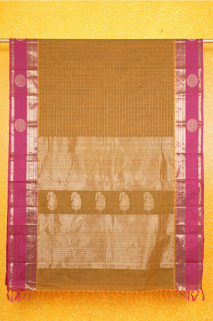 Pure Handloom Honey Coloured Rich Cotton Saree