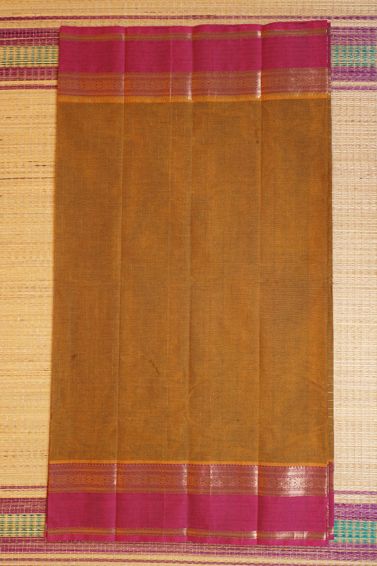 Pure Handloom Honey Coloured Rich Cotton Saree