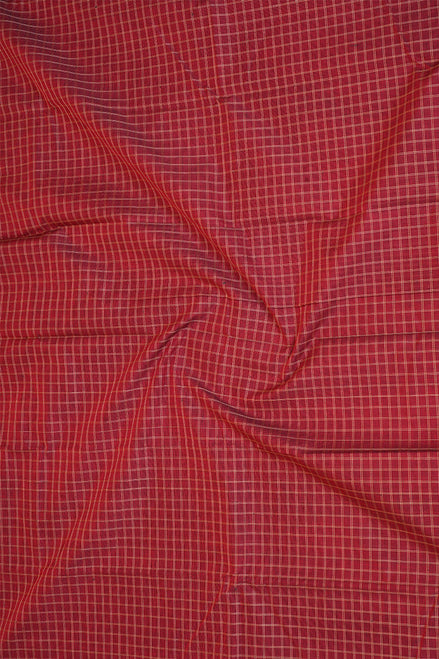 Pure Handloom Maroon Rich Cotton Saree