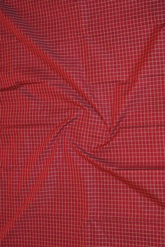 Pure Handloom Maroon Rich Cotton Saree