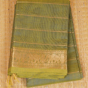 Pure Handloom Pastel Green Rich Cotton Saree
