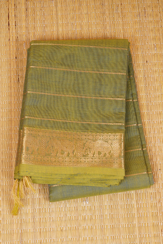 Pure Handloom Pastel Green Rich Cotton Saree