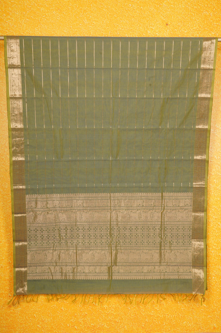 Pure Handloom Pastel Green Rich Cotton Saree