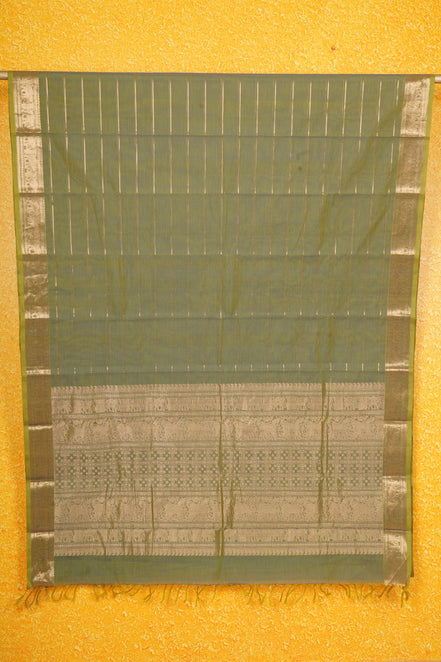 Pure Handloom Pastel Green Rich Cotton Saree