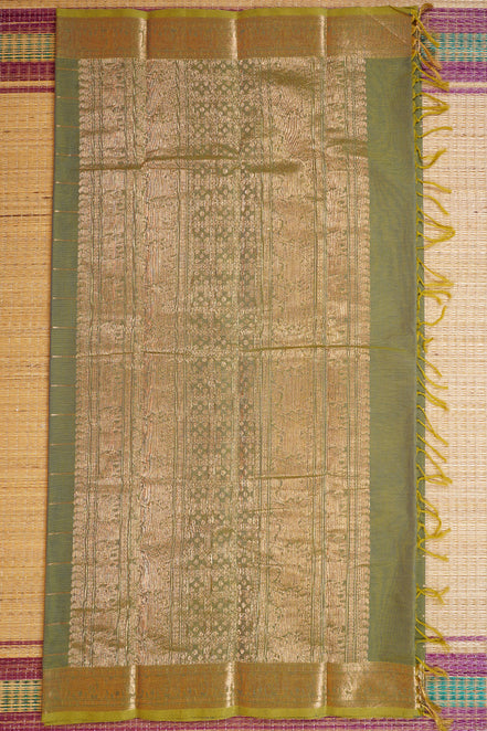 Pure Handloom Pastel Green Rich Cotton Saree