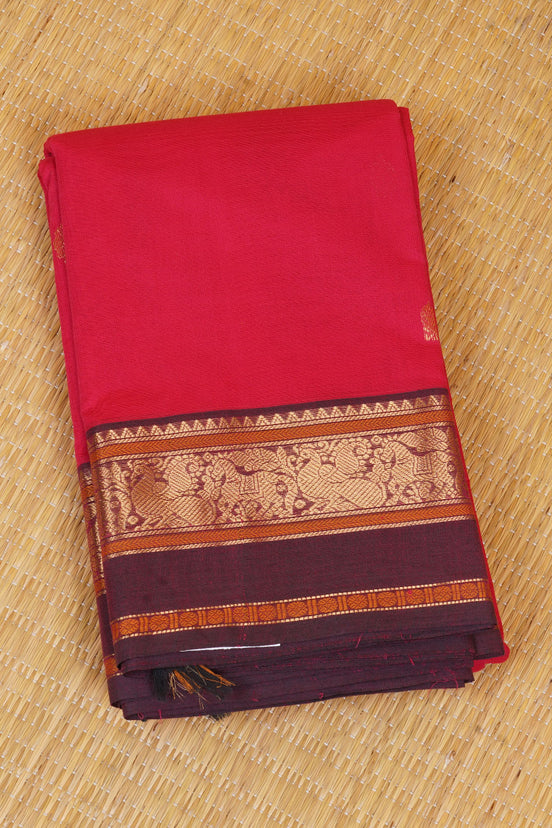 Pure Handloom Rani Pink Rich Cotton Saree