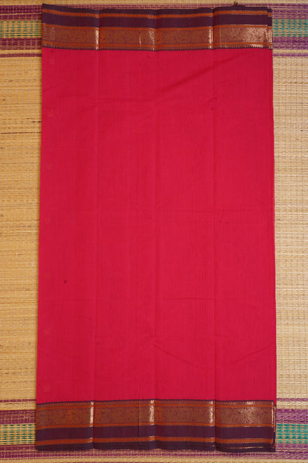 Pure Handloom Rani Pink Rich Cotton Saree