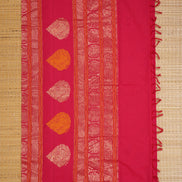 Pure Handloom Rani Pink Rich Cotton Saree