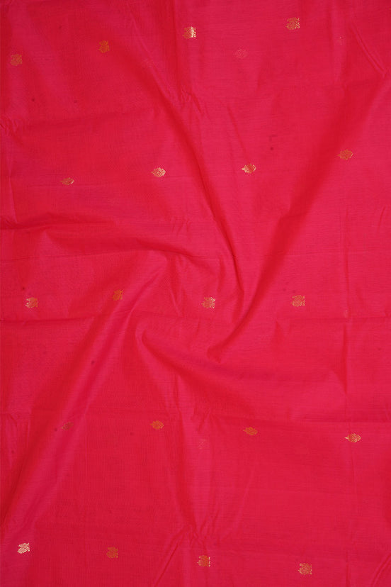 Pure Handloom Rani Pink Rich Cotton Saree