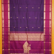 Purple Vintage Kanchipuram Silk Saree