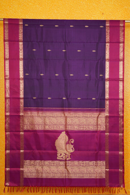 Purple Vintage Kanchipuram Silk Saree