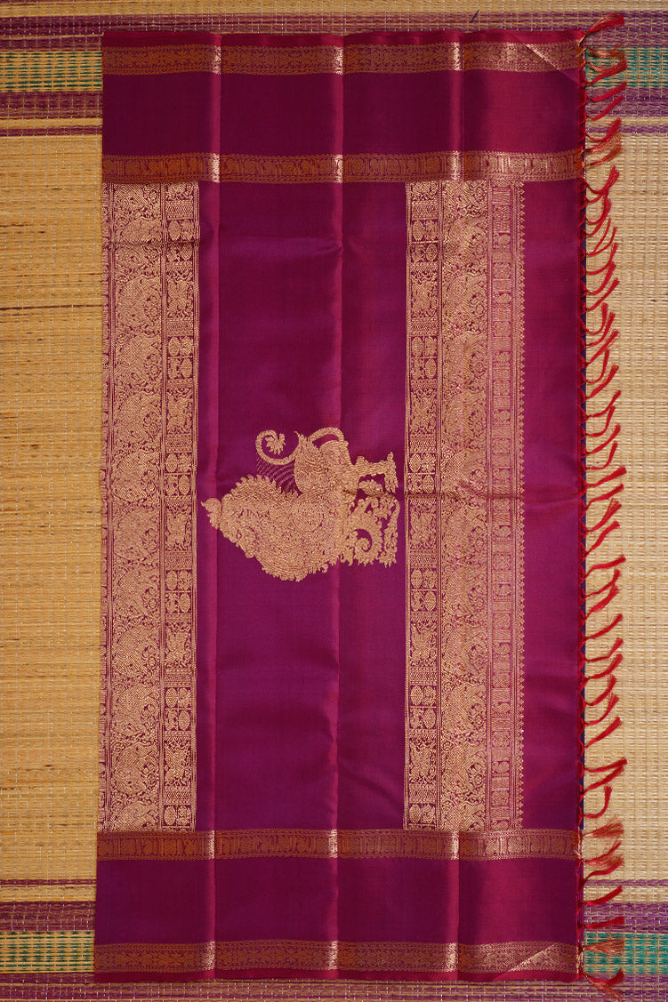 Purple Vintage Kanchipuram Silk Saree