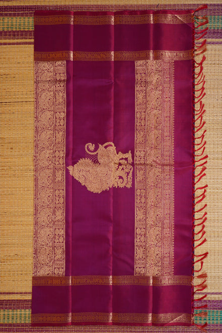 Purple Vintage Kanchipuram Silk Saree