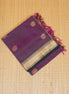 Purple Vintage Silkcotton Saree with Dark Green Borders