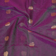 Purple Vintage Silkcotton Saree with Dark Green Borders