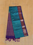 Rama Blue Pure Lightweight Kanchipuram Saree with Purple Borders