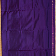 Rama Blue Pure Lightweight Kanchipuram Saree with Purple Borders