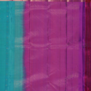 Rama Blue Lightweight Kanchipuram Silk Saree with Magenta Border