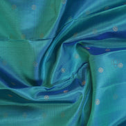 Rama Blue Lightweight Kanchipuram Silk Saree with Magenta Border