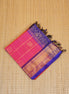 Rani Pink Silkcotton Saree with Blue Borders
