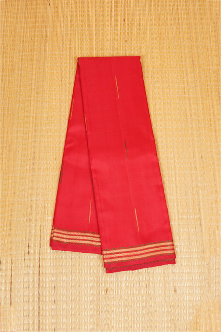 Red Kanchipuram Silk Saree with Mazhai Thuli Buttas