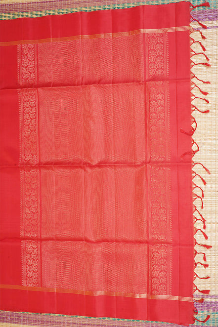 Red Monotone Pure Soft Silk Saree