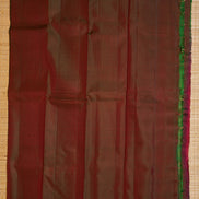 Red Pure Soft Silk Saree with Green Borders