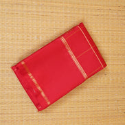 Red Zari Checks Vintage Kanchipuram Silk Saree