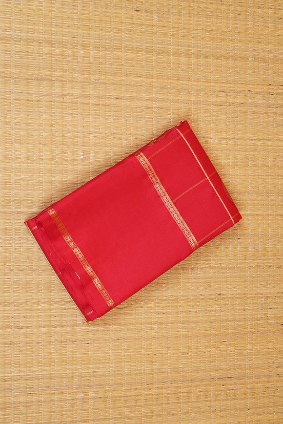 Red Zari Checks Vintage Kanchipuram Silk Saree