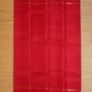 Red Zari Checks Vintage Kanchipuram Silk Saree