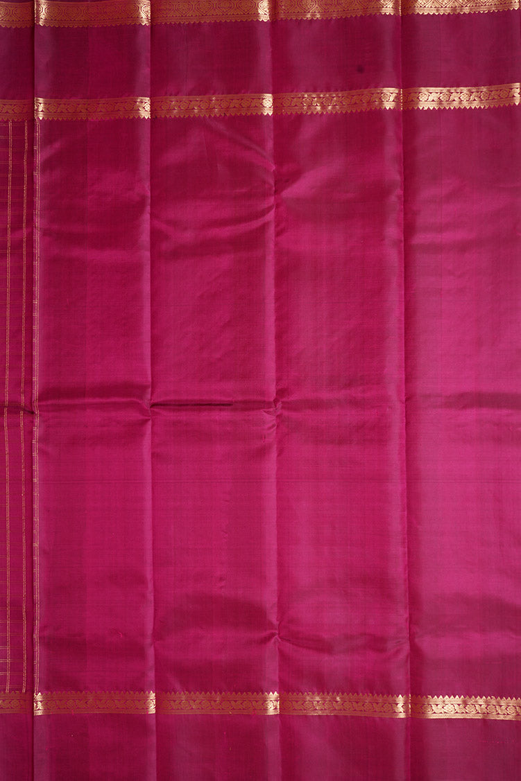 Deep Magenta Pink Vintage Kanchipuram Silk Saree